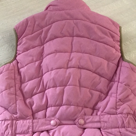 Girls Lands End Pink Puffer Vest - Picture 6 of 15